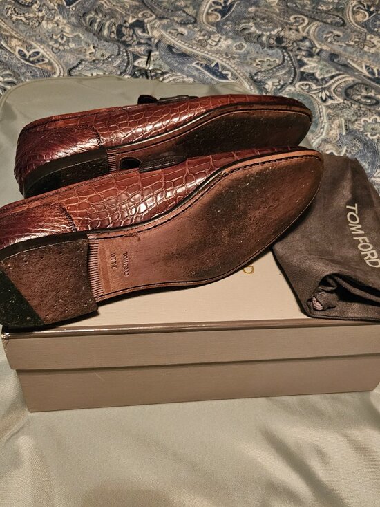 TOM FORD REAL ALLIGATOR LOAFER SHOES Size 9
